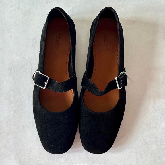 Mary Jane Ballet Flats Vagabond Suede Size 37 6.5 - Picture 2 of 6